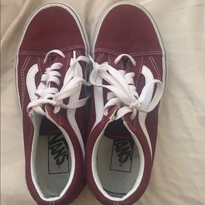burgundy vans